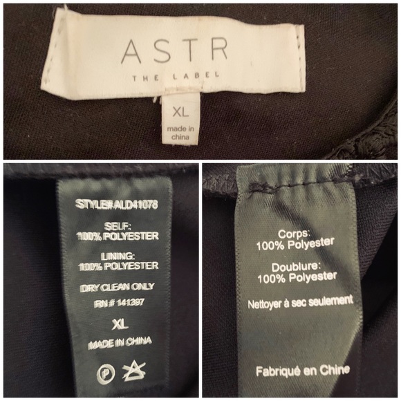 ASTR the label black floral lace sleeveless dress - Picture 8 of 8